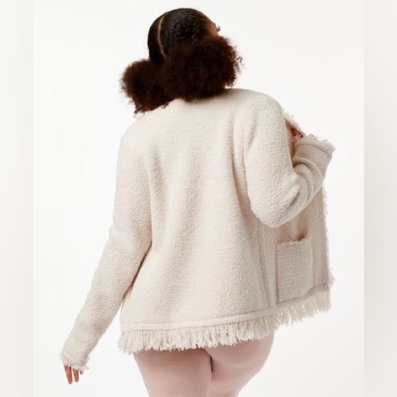 Barefoot Dreams Almond CozyChic Fringe Jacket Size XS - Picture 3 of 13